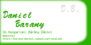 daniel barany business card