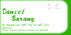 daniel barany business card